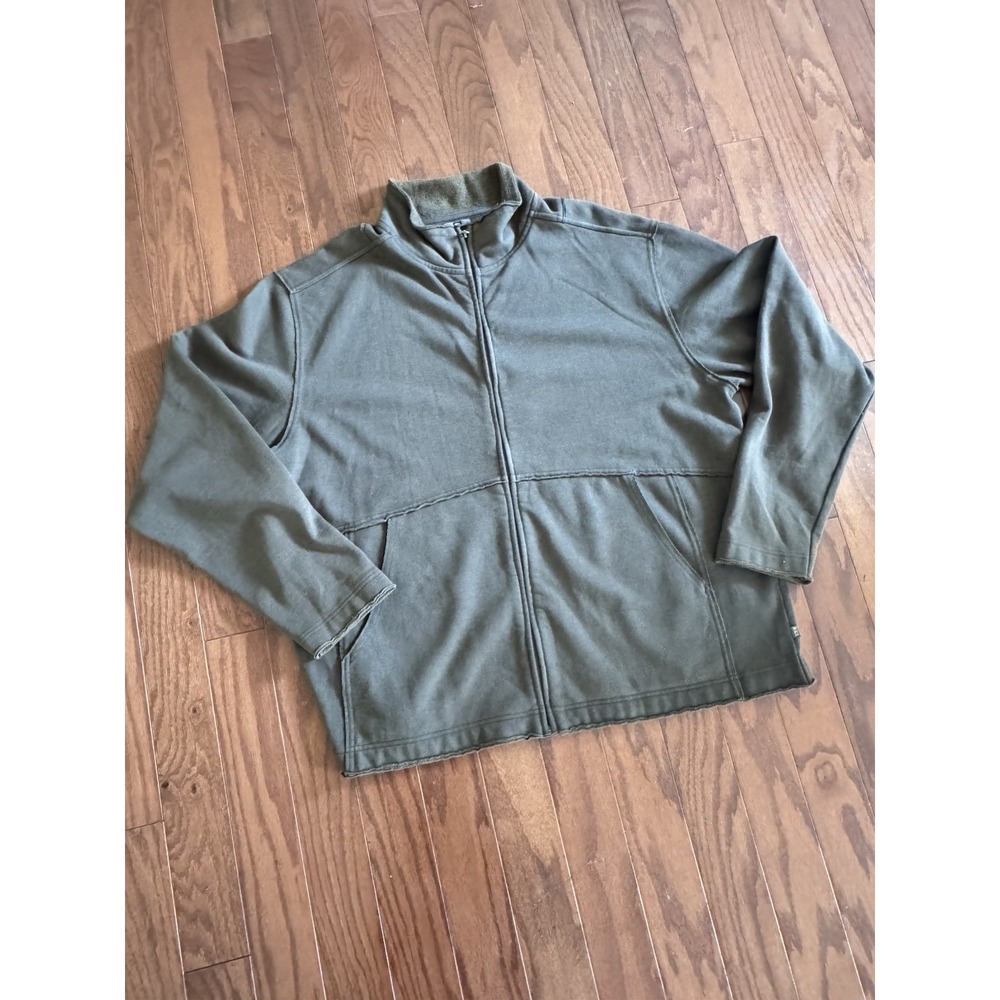 REI Men's XL Green‎ Sweat Jacket Full Zip Outdoor Hiking Sweatshirt Comfy Travel